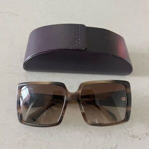 Oliver Peoples Women’s Tortoiseshell Square Frame Oversize Sunglasses